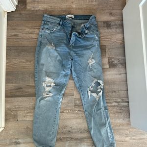 Abercrombie & Fitch Light Blue Distressed Skinny Jeans